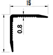 Mặt cắt kỹ thuật nẹp v nhôm yf15